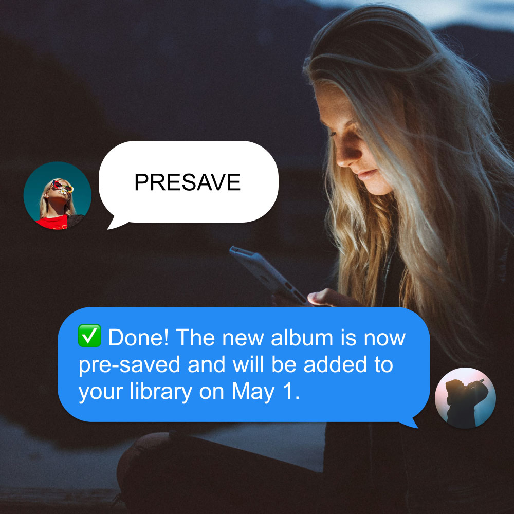 text to pre-save on Spotify